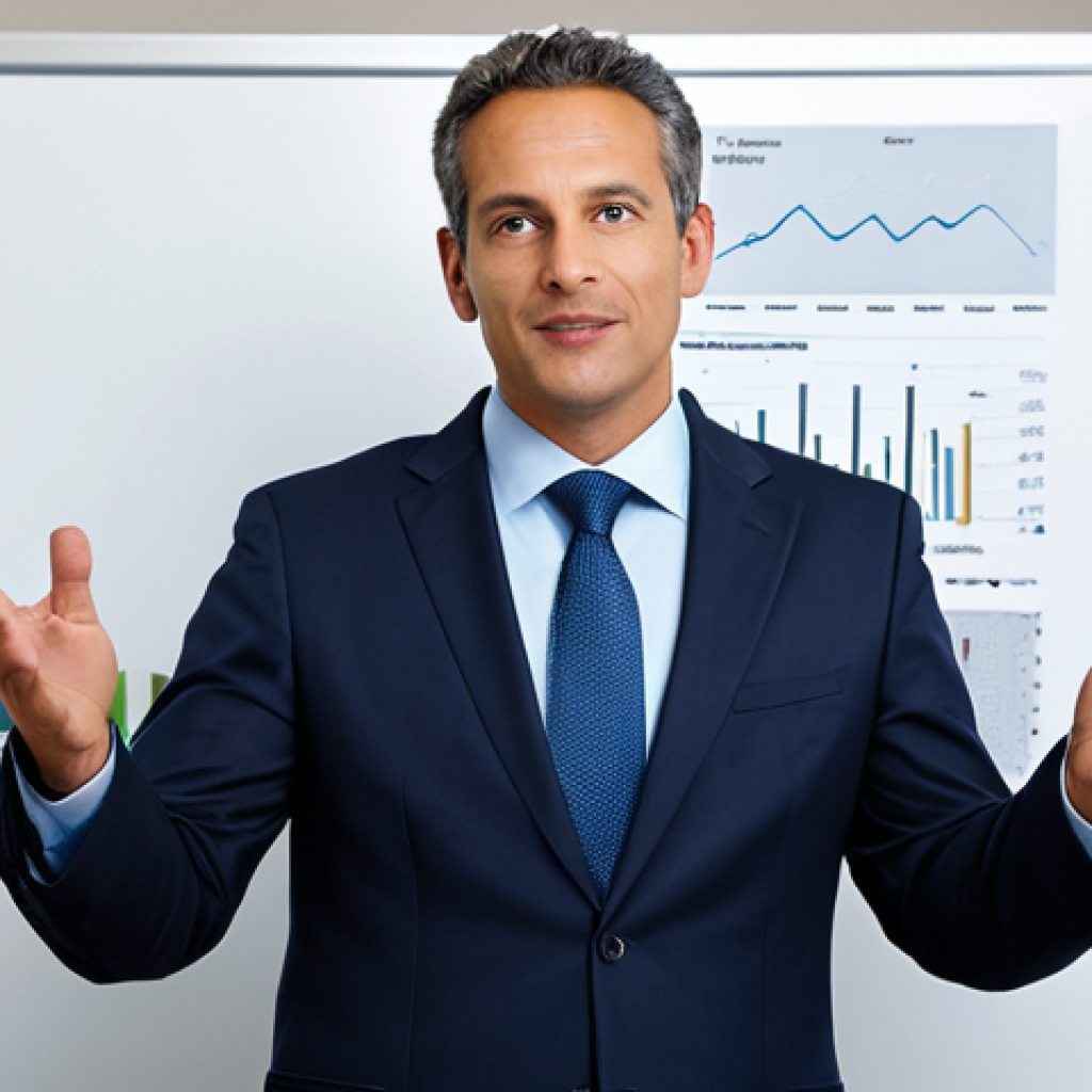 **

"A financial advisor in a professional setting, perhaps an office or consulting room, fully clothed in appropriate business attire. He is gesturing while explaining investment strategies on a whiteboard or digital display. The atmosphere is calm and informative. Include charts and graphs in the background. Safe for work, appropriate content, professional, perfect anatomy, correct proportions, natural pose, well-formed hands, proper finger count, natural body proportions."

**