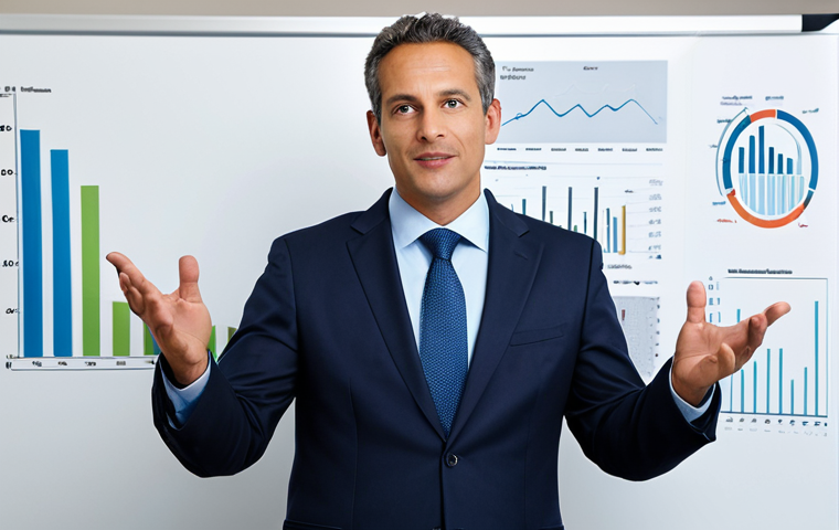 **

"A financial advisor in a professional setting, perhaps an office or consulting room, fully clothed in appropriate business attire. He is gesturing while explaining investment strategies on a whiteboard or digital display. The atmosphere is calm and informative. Include charts and graphs in the background. Safe for work, appropriate content, professional, perfect anatomy, correct proportions, natural pose, well-formed hands, proper finger count, natural body proportions."

**