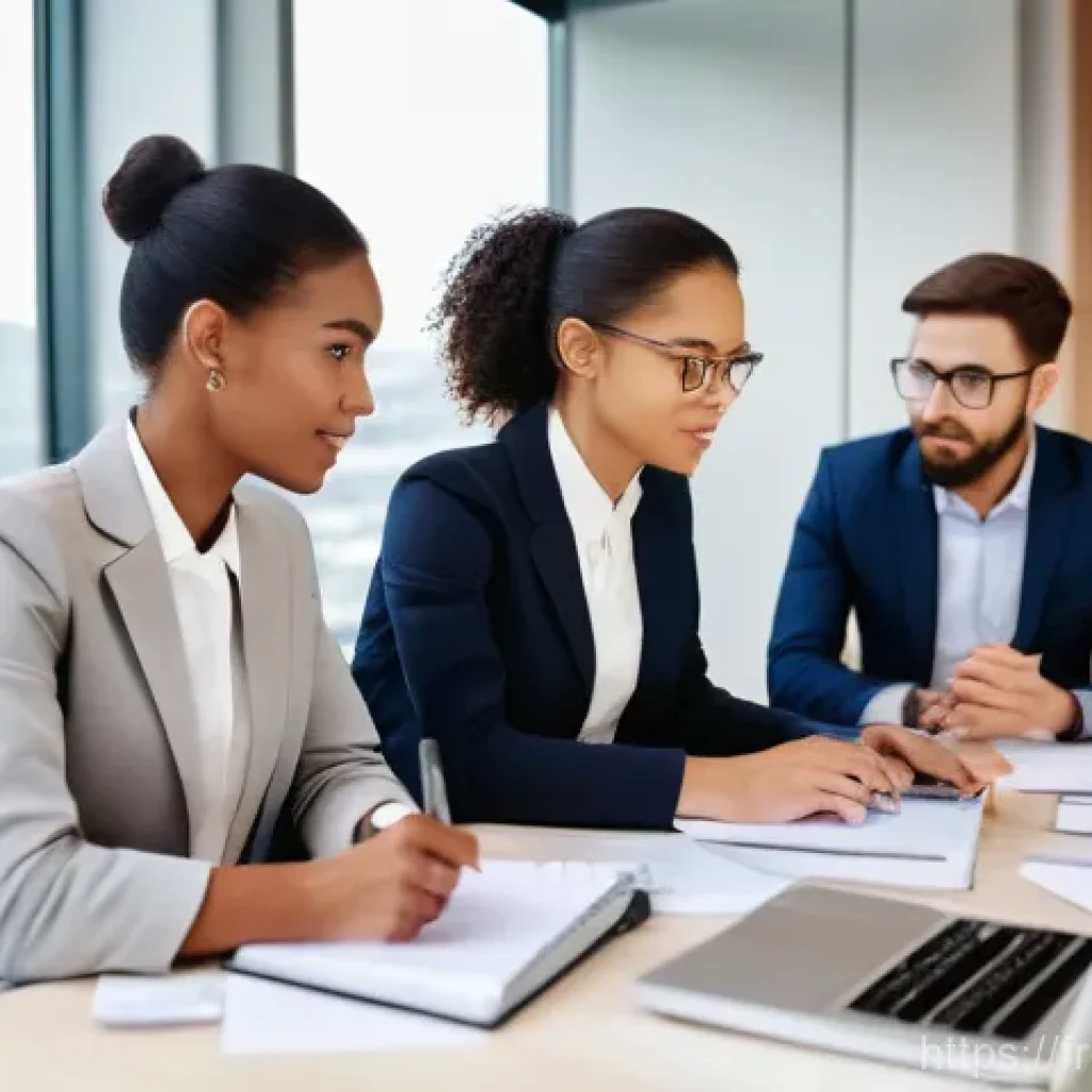 증권투자상담사 관련 자격증 추천 - **Prompt:** A diverse group of young, ambitious financial professionals (men and women) aged 25-35, ...